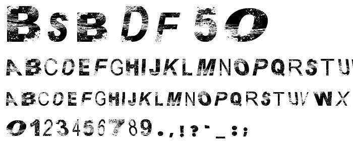 BSB DF 50 font